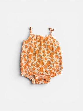 GAP Coral Floral Baby One-Piece Romper